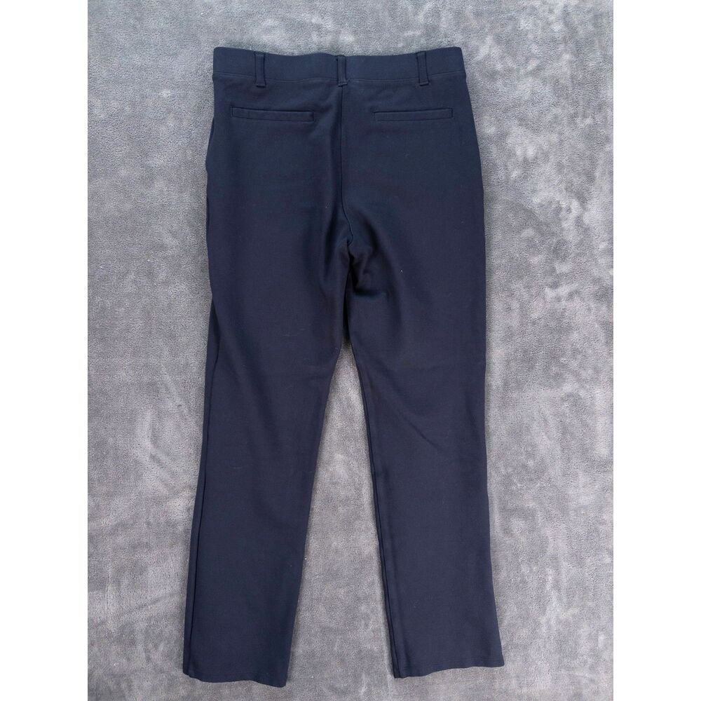 Quince Ultra-Stretch Ponte Straight Leg Pants Womens Small Navy Blue 26" Career